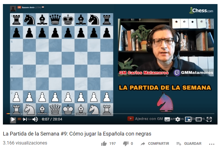 El ajedrez es una vocación GM Carlos Matamoros 