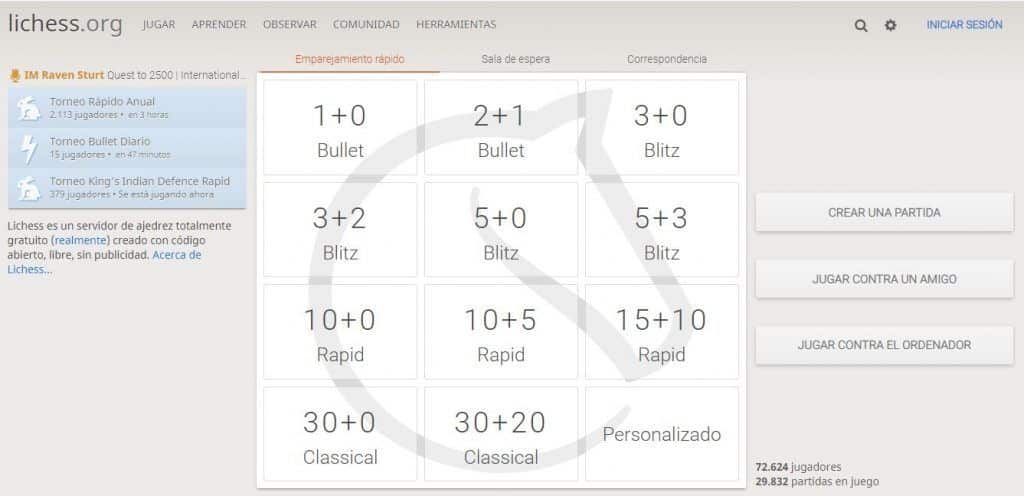 jugar ajedrez online en lichess