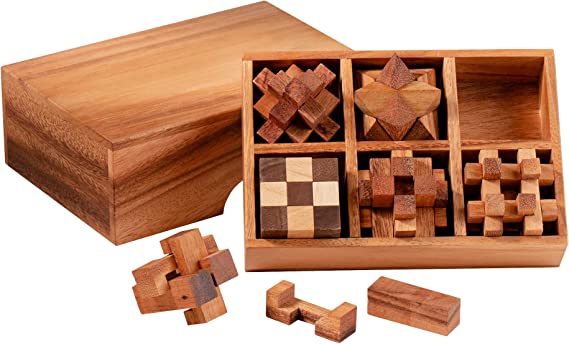 juego de lógica de madera en 3D